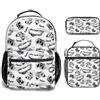 Generic Personalizzata Zaino scuola elementare bambina ragazzo Personalizzate Motivo Gamepad con Nome per school bag Scuola 3 Pezzi zainetto asilo bambino con borsa termica e Astuccio zaini media superiore