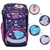 SJ GANG STYLE JAM GANG Zaino - HARTLY MIX, Multiscomparto, Maxi Capienza, Schienale regolabile, Tessuto 100% Eco-Material, Per bambine, Scuola elementare, Tempo libero, Viaggi