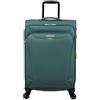 American Tourister Trolley morbido medio espandibile, 4 ruote girevoli e chiusura integrata con combinazione a 3 cifre con funzione TSA. Dispone di un ampio scomparto principale, cinghie elastiche fe