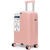 4FLY Trolley Da Viaggio Rigido Leggero L - Grande 65 cm (60L), Valigia Trolley Con Serratura TSA, 4 Ruote Doppie Spinner E Manico Telescopico In Alluminio, Bagaglio Da Stiva, Bagaglio Da Viaggio