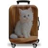 LNXSESN Copri Valigia Marrone Bianco Blu Coprivaligia Elastica Copri Valigia Media Lavabile Anti-Graffio Luggage Cover con Cerniera Coprivaligia Media Riusabile Per 22-25 Pollici