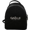 GAÀLLE Gaelle Paris Zaino in Similpelle, Nero, 23 x 27,5 x 12 cm, con Spallacci Regolabili
