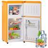 Generisch Frigorifero in stile retrò, 60 l, giallo, a due porte, compatta, classe energetica E, per cucina/soggiorno (88,8 x 45,5 x 42,5 cm)