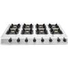 Generico Fornello A Gas Da Appoggio Multi-Fuoco, Piano Cottura Ad Alta Potenza 4,2 KW, Con Pannello In Acciaio Inox E Protezione Guasti Fiamma, For Eventi Di Food Truck Ristoranti(NG,8 burners)