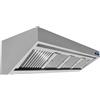 Ristoattrezzature - Cappa in acciaio inox 220x70x45h cm a parete snack con motore, regolatore e luci