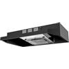 FIREGAS Cappa da cucina nera da 61 cm, 300 CFM, convertibile senza canalizzazione, in acciaio inox verniciato nero, con luce LED da 2 watt e filtro, 2 velocità della ventola
