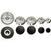 Franza Smeg - Kit 5 bruciatori spartifiamma : 4 fuochi completi di piattelli smaltati neri Opachi satinati + tripla corona per cucina piano cottura 5 fuochi - Made in Italy - SM19/1
