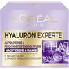 L'Oreal Paris L'Oréal Paris Hyaluron Experte crema notte & maschera viso con due tipi di acido ialuronico per pelle assorbita e idratata, 50 ml
