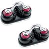SUVIA 2X Bitta Un Camme nel Alluminio Anodizzato Bitte Un Camme per Barche Fairlead Marine Vela Barca Un Vela Kayak Canoa Dinghy Accessori