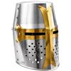 THOR INSTRUMENTS Cavaliere medievale Ottone Crusader Helmet costumi di Halloween