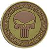 LA PATCHERIA Patch God Will Judge Our Enemies 5x5cm - Patch 100% Gomma con Velcro® originale Velcro® Brand Hook Cucito sul Retro, per Decorare Giacche, Zaini, Uniformi