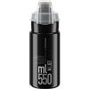 ELITE Borraccia Jet Plus 550ml Compatta Nera Borraccia Ciclismo Sportiva Senza BPA Bottiglia Bici Allenamento (Nero/Logo Grigio, 550ml)