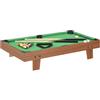 vidaXL Mini Tavolo da Biliardo Portatile Robusto Stecche Gessetti Palle Triangolo Gioco da Tavolo 3 Piedi 92x52x19 cm Marrone Verde in MDF