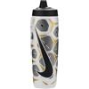 Nike Refuel Graphic Bottiglia per Bere Clear/Black/Flt Gold/Flt Silver/Black 709 ml