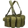 AQzxdc Army Military Airsoft Combat Assault Vest, Paintball Equipment Outdoor Wargame Hunting Gear, Tactical Chest Rig Molle Magazine Pouch,Verde