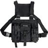 Sonhomay Tactical Chest Rig Pack Uomo Multi-Pocket Airsoft Pouch Bag Running Vest Combat Harness Radio Petto Fondina Gilet Militare Borsa a Tracolla per Caccia all'Aperto EDC, Nero