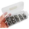 Milepet-Fishing 100pcs Fishing Line to Hook clip girevoli connettore anelli interblocco Snap, size # 2 # 4 # 6 # 8 # 10
