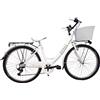 Cicli Tessari - bicicletta donna bici da passeggio city bike 26'' cambio 6 velocita' (azzurro)