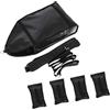 Amagogo Trainer da Slitta con Peso Regolabile con 4 Pesi Sandbag Resistance Sled Trainer per Corsa Sprinter Speed Training, Nero