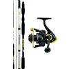 kolpo combo da pesca spinning con canna in carbonio 2.70mt + mulinello kolpo kit da pesca ideale per la pesca in mare fiumi e laghi