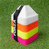 FORZA Mini Coni Triangolari - Altezza: 4,5cm | Confezione da 40 - Colore Fluorescente