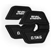 Rival Strength Micro Piastre Aggiuntive | Dischi Incrementali Frazionari per Bilancieri, Manubri, Kettlebell | Gomma | 0,5 kg, 1 kg, 2,5 kg (coppia 1 kg (2 kg totale))