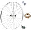 MADICKS Ruota Posteriore Bici 28" x 1.75 con Pignone Ruota Libera 18 Denti 1 Velocità - Cerchio City Bike in Alluminio/Acciaio - Completa di Dadi Fissaggio e Flap - Attacco Standard Passeggio