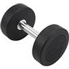 #DoYourFitness Set di 2 manubri rotondi antiscivolo con impugnatura cromata e zigrinata, pesi per allenamento e allenamento, 2,5 kg