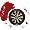 BULLET-Darts Bullet - Grande set di freccette - include freccette, 6 freccette in acciaio, anello surround EVA, linea di lancio