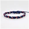 FEIHUI Bracciale Intrecciato,Braccialetti Intrecciati Multicolori di Cotone Brasiliano Blu Navy Braccialetti Intrecciati A Treccia Regolabili Fatti A Mano Etnici per Ragazzo Ragazza Coppie Amicizia Uomo Do