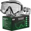 Scuba Prime Pano 3 - Maschera per immersioni subacquee, in vetro temperato, con tre finestre, senza perdite, in silicone, per snorkeling e uso subacqueo, colore: nero