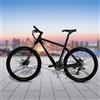 WOLEGM - Telaio bicicletta per mountain bike, telaio in lega di alluminio per mountain bike da 26 pollici, telaio fino a 80 - 120 kg, telaio bici MTB (nero)