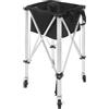 WAPHOERTE Cestino da tennis con ruote, contenitore pieghevole per palline da tennis in alluminio con telaio a X per riporre palline da badminton, palline da ping pong, 150-170 palline