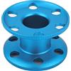 URSXODAWQ Bobina per le dita da immersione in lega di alluminio resistente, mulinello subacqueo leggero per immersioni in grotta e tecniche, bobina vuota con ampio foro centrale per l'uso (Blu)