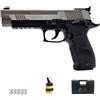 ECOMMUR Swiss Arms Navy Pistol Airline Duotone CO2 (6mm) | Pistola Airsoft (pallini in PVC). Arma a Co2 calibro 6mm + caricatore 0,12g + 5 bombolette di Co2 + valigetta (Potenza: 0,9 joule)