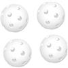 harayaa 4 pz Palline da Floorball Palle da Competizione Portatili 26 Fori Palline da unihockey per Professionisti del Gioco Atleti all'aperto, Bianco