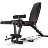 ypuxil Panca Addominali Panca Posturale Panca Fitness con Imbottitura in Schiuma ad Alta densità, Attrezzatura compatta per Palestra Domestica per distensioni con manubri/Curl/Sollevamento Gambe