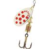 Mepps Cuiller Tournante A Palette Ovale - Mepps Aglia N°2-4,5G - Argent Points Rouges