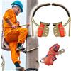 WAHHWF ramponi anticaduta per alberi Fibbia per Arrampicata su Pali Elettrici Regolabile 1 Coppia Chiodi per Scalata con Cinghie per i Piedi Antiscivolo