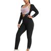 Hotfiary Tuta da Sauna per Donne, Tuta per il Sudore di Tutto il Corpo per La Perdita di Peso, 4 In 1 Dimagrante Corpo Shaper Waist Trainer Workout Vest per il Grasso Della Pancia, Body Sauna a Manica