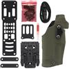 ACEXIER Pistola tattica fondina ALS bloccaggio compatibile G17 + X300 lampada metallo modulare pistola fondina adattatore caccia Airsoft Gear (Black)