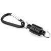 Pwshymi Supporto a sgancio magnetico per pesca Pesca a mosca Clip di rilascio per guadino Fibbia appesa per pesca all'aperto(nero)