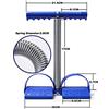 Rainbow_Road Corda elastica per sedersi e tirare a molla, pedale, addome per gambe, esercizi per pancia, bodybuilding, espansore per fitness, yoga, formazione, corpo, scultura, pancia (blu)