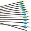 PHILOCS 6/12pc Lunghezza Personalizzata Frecce in Carbonio 300/350/400/500/600/700/800 Spine 2 Piume di Plastica Freccia per Bersagli Freccia da Caccia per Arco Ricurvo Arco Composto Tiro con L'Arco