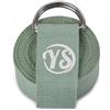 Yoga Studio Cinghia da yoga, 2,5 m, extra lunga, resistente, in cotone biologico, regolabile, con anello a D, cintura per yoga, esercizi, pilates, danza, allenamento, palestra, fisioterapia, verde