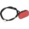 Yhenlovtt Fanale posteriore compatibile con scooter elettrici Kukirin G2 e Master, luce posteriore in plastica rossa resistente con cablaggio da 63 cm per