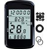 Durashmall Computer per bicicletta GPS wireless, ciclocomputer tachimetro contachilometri con schermo LCD da 2,4 pollici retroilluminato regolabile multifunzionale computer per bicicletta (computer+