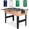 FCOUMY 4 in 1 tavolo multi gioco, tavolo da gioco sportivo combinato per bambini tavolo da biliardo,biliardino,tavolo da ping pong,air hockey con tutti gli accessori grande regalo per i bambini