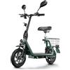 TWOFISH Monopattino Elettrico Omologato per la Circolazione su Strada (EEC), Scooter Elettrico da 12 Pollici per adulti con Motore da 500 W, Batteria da 48 V e 13 Ah, Autonomia di 30 km (Verde)
