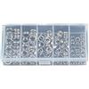 quanjucheer 200 anelli da pesca in acciaio inox, con anello solido, colore: argento